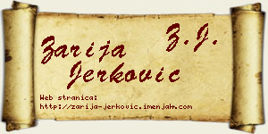 Zarija Jerković vizit kartica